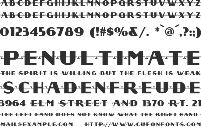 Radio Days NF font preview