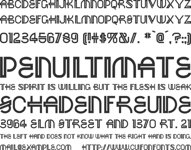 Red October NF font preview
