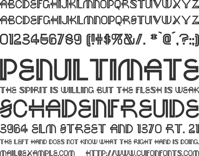 Red October NF font preview