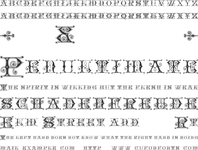 Blavicke Capitals font preview