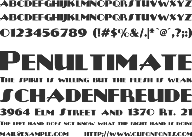 Plug Nickel NF font preview