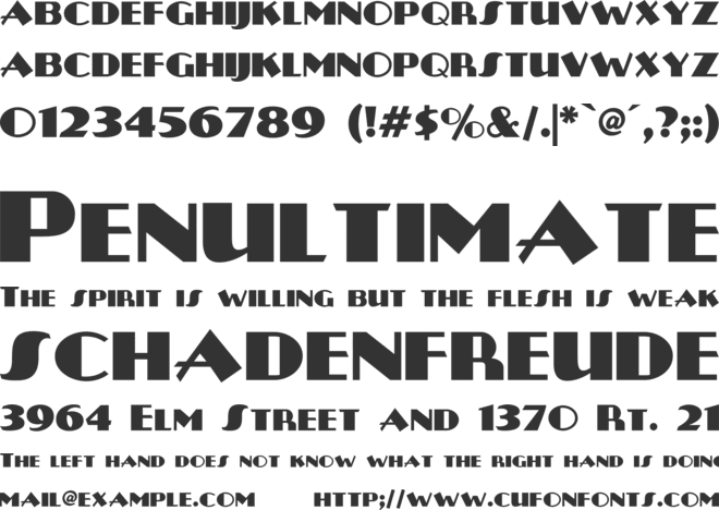 Plug Nickel NF font preview