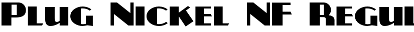 Plug Nickel NF Regular font