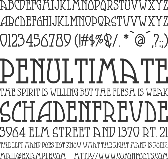 Smorgasbord NF font preview