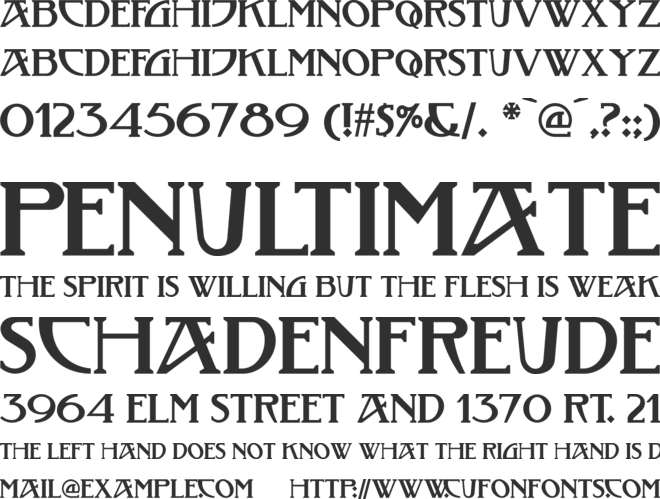 Tobacco Road NF font preview