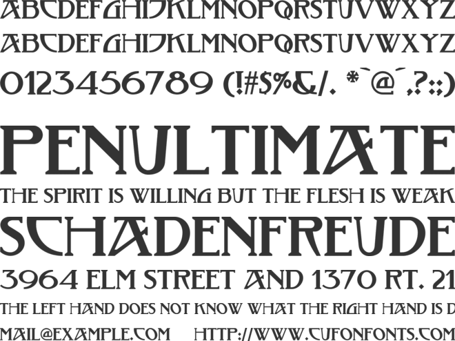 Tobacco Road NF font preview