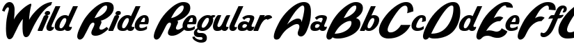 Wild Ride Regular font