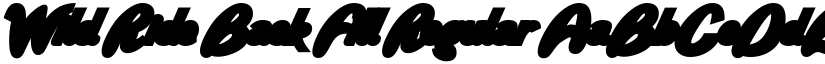 Wild Ride Back Fill Regular font