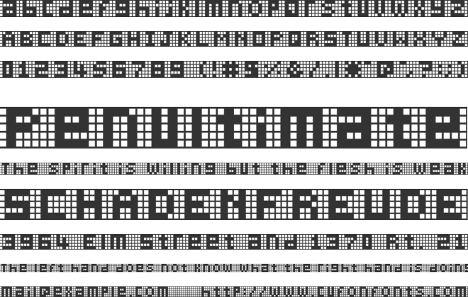 Pica Hole - MRT font preview