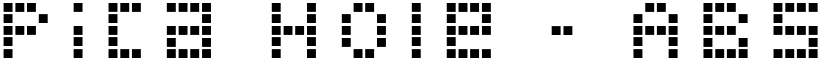 Pica Hole - ABS Regular font