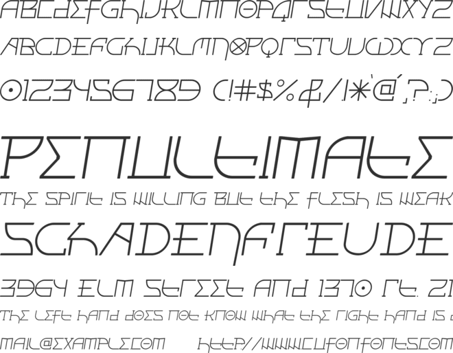Fontcop III font preview