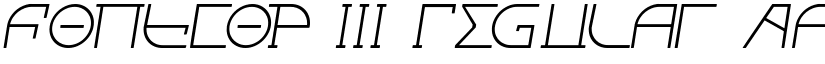 Fontcop III Regular font