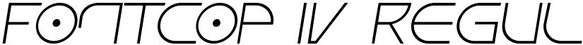Fontcop IV Regular font