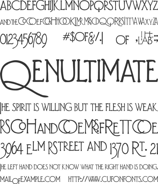 Diehl Deco - Alts font preview