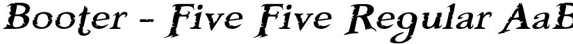 Booter - Five Five Regular font