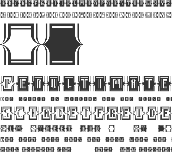 Nineteen Ten Vienna - Extra font preview