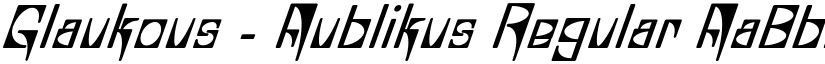 Glaukous - Aublikus Regular font
