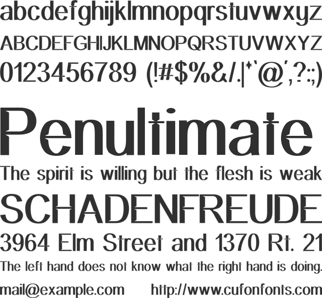 Primary Elector font preview
