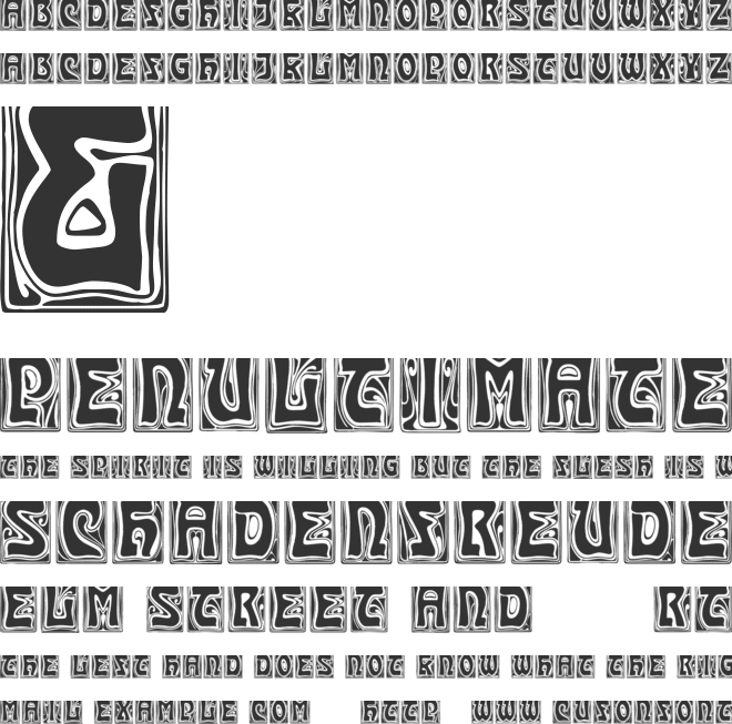 Carmen Caps font preview