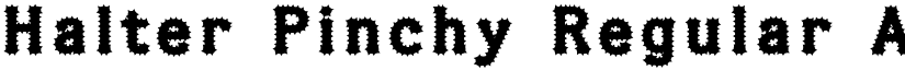 Halter Pinchy Regular font