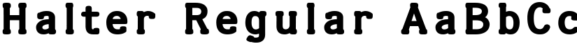 Halter Regular font