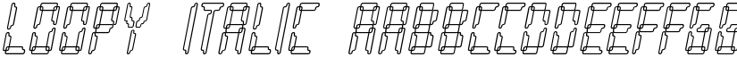 Loopy Italic font
