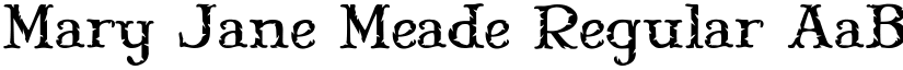 Mary Jane Meade Regular font