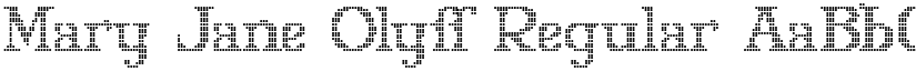 Mary Jane Olyff Regular font