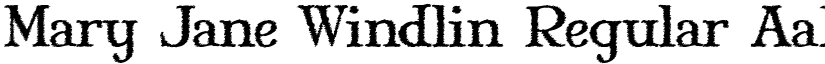 Mary Jane Windlin Regular font