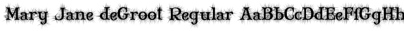 Mary Jane deGroot Regular font