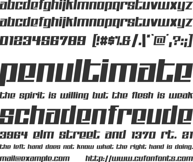 Kitchen police font preview