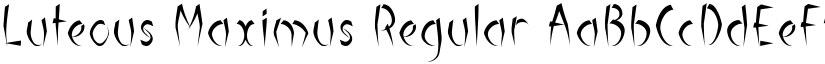 Luteous Maximus Regular font