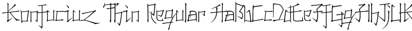 Konfuciuz Thin Regular font