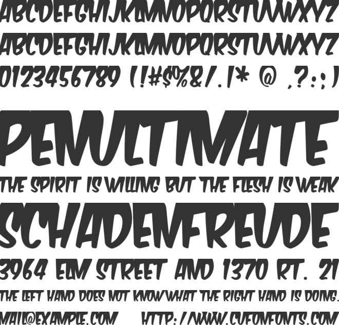 Komika Boogie font preview