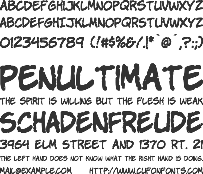 Komika Parch font preview