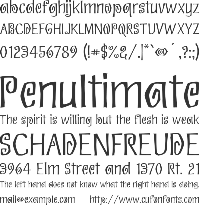 Eskargot font preview