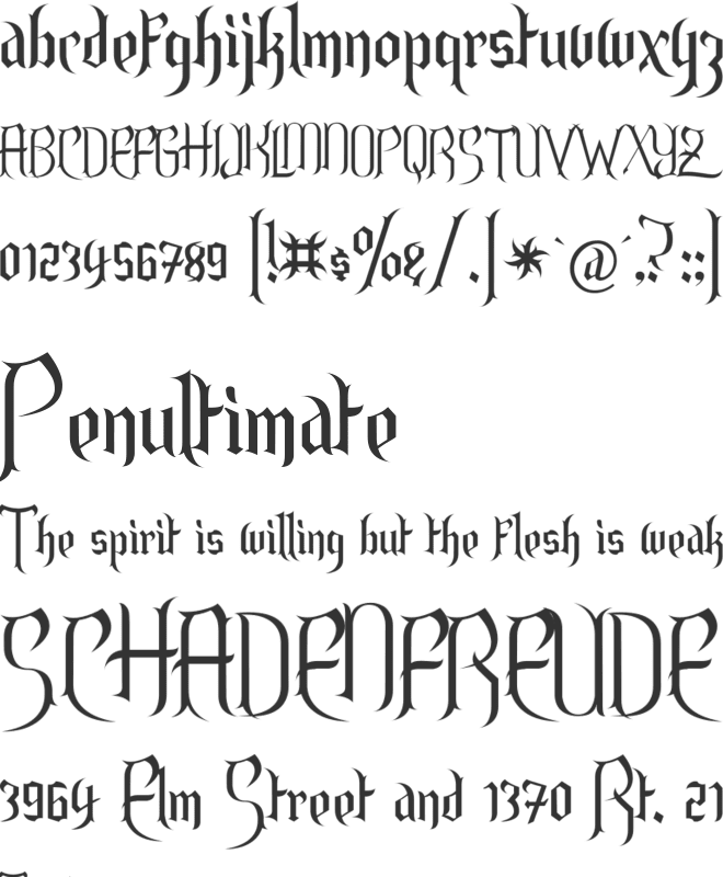 Endor Alt font preview