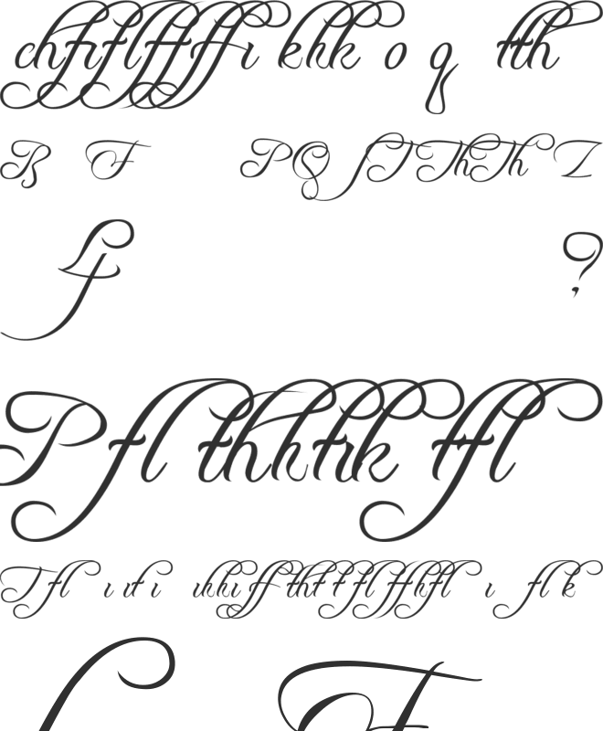Freebooter Script - Alts font preview