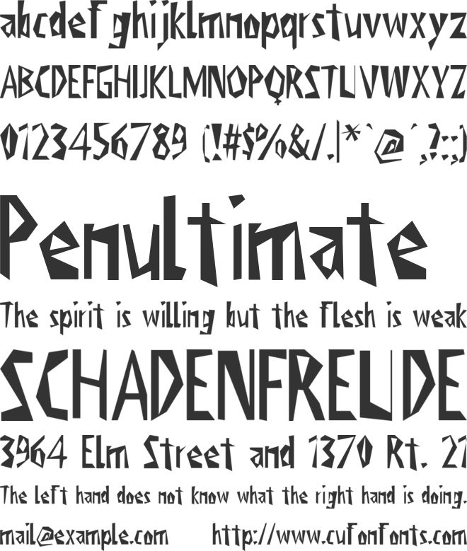 Viktors Littl Creepy Horror font preview