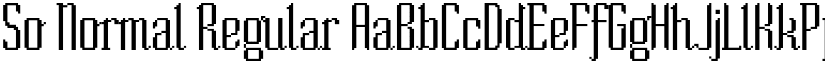 So Normal Regular font