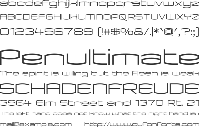 Kameleon font preview