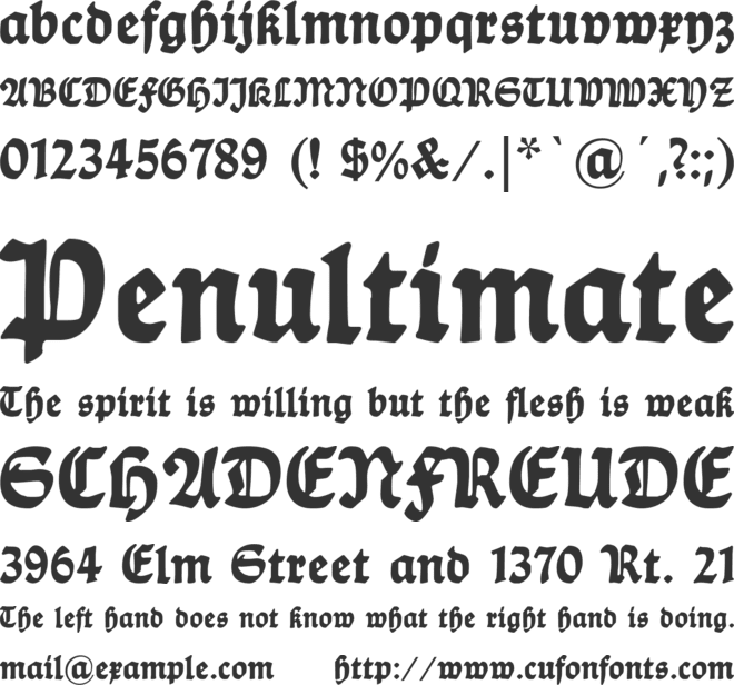 DS Ballade font preview