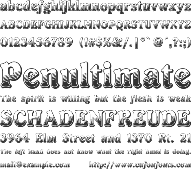 DS Chocolade font preview