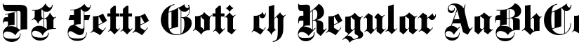 DS Fette Gotisch font download