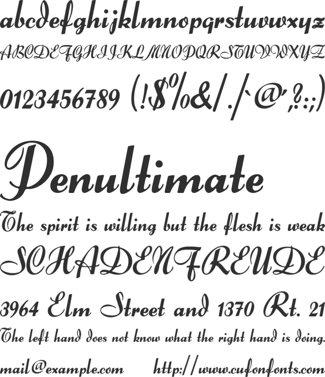 DS Forelle font preview