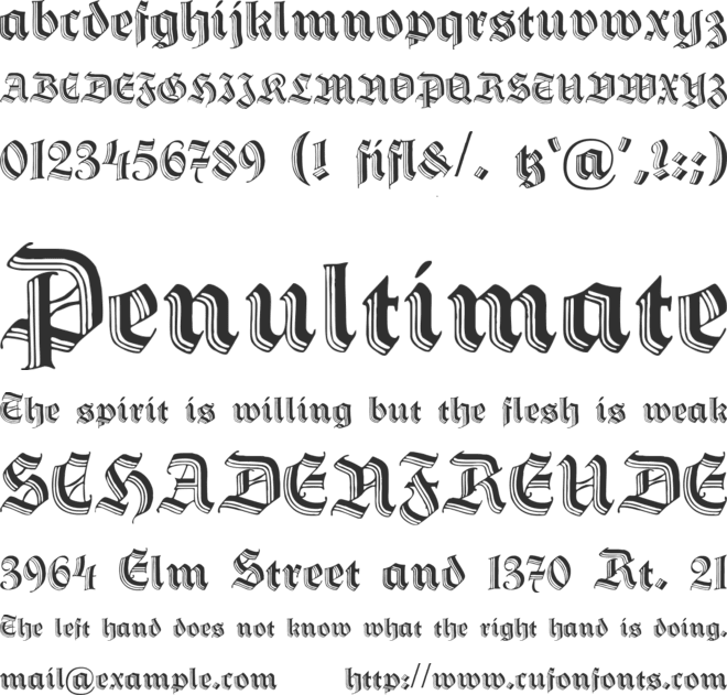 DS HermannGotisch font preview