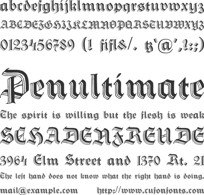 DS HermannGotisch font preview