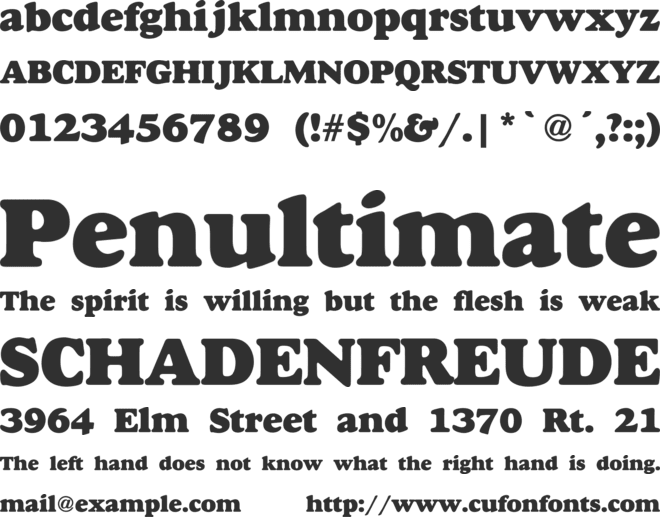Dover Heavy font preview