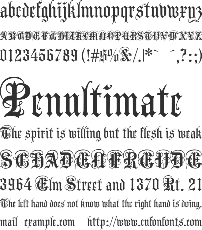 AnglicanText font preview