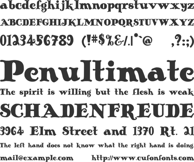 Antique No 14 font preview